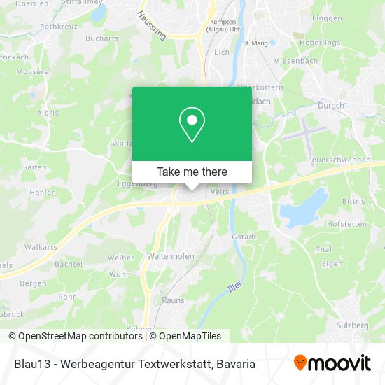 Карта Blau13 - Werbeagentur Textwerkstatt