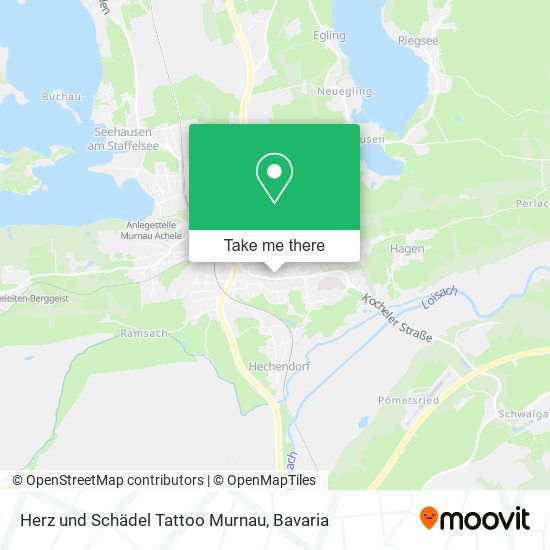 Herz und Schädel Tattoo Murnau map