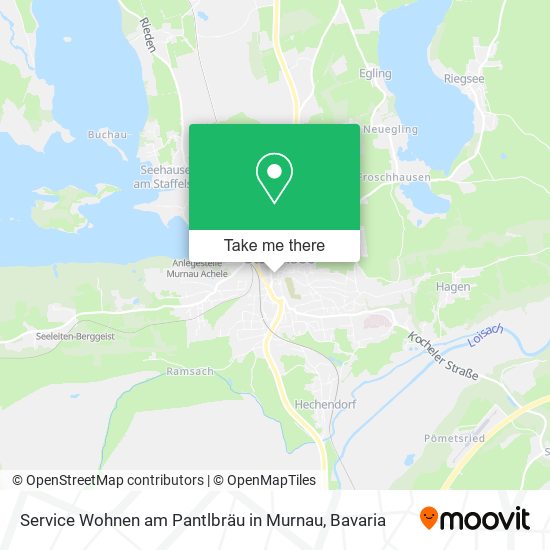 Service Wohnen am Pantlbräu in Murnau map