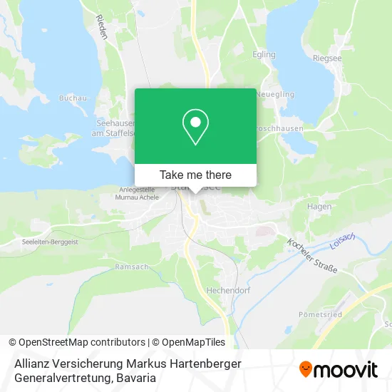 Карта Allianz Versicherung Markus Hartenberger Generalvertretung