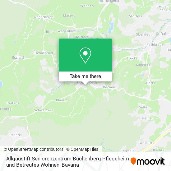 Карта Allgäustift Seniorenzentrum Buchenberg Pflegeheim und Betreutes Wohnen