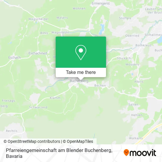 Карта Pfarreiengemeinschaft am Blender Buchenberg