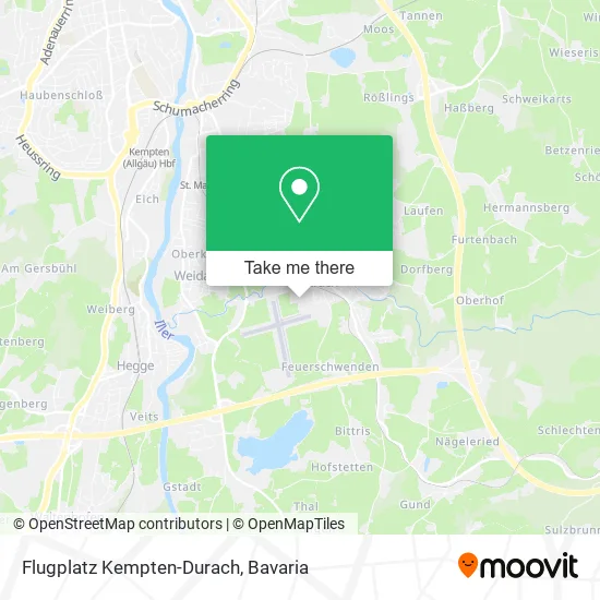 Карта Flugplatz Kempten-Durach
