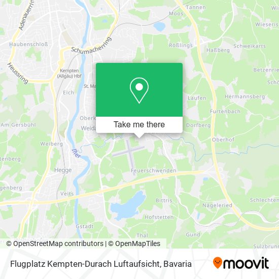 Flugplatz Kempten-Durach Luftaufsicht map