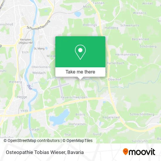 Карта Osteopathie Tobias Wieser