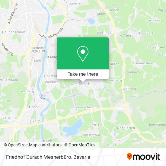 Friedhof Durach Mesnerbüro map