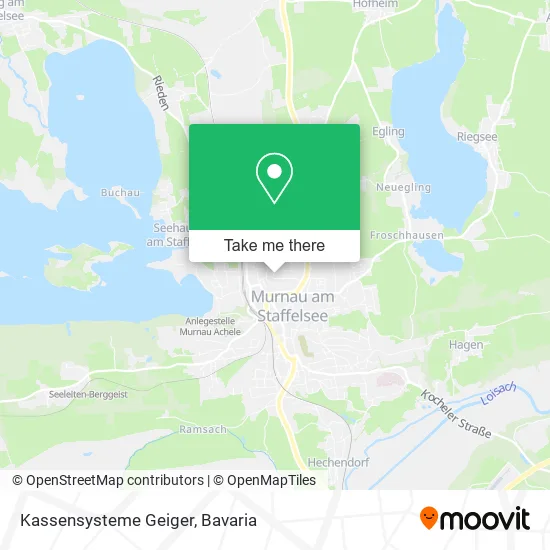 Карта Kassensysteme Geiger