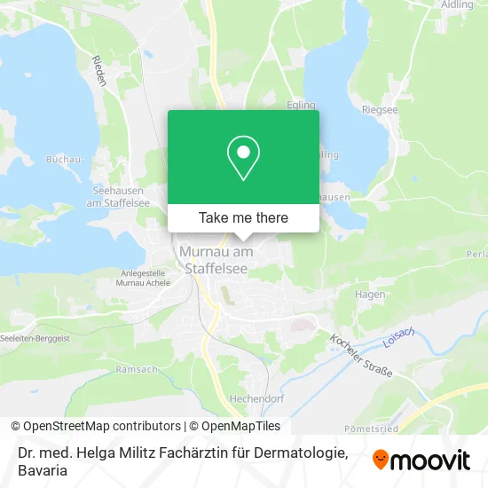 Карта Dr. med. Helga Militz Fachärztin für Dermatologie