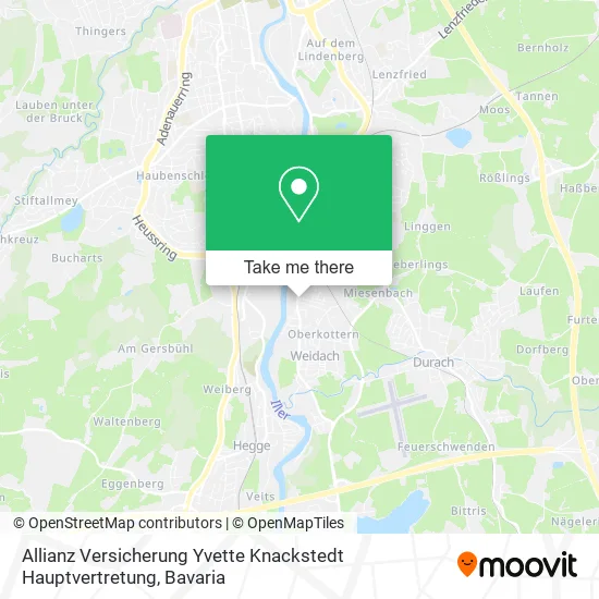 Карта Allianz Versicherung Yvette Knackstedt Hauptvertretung