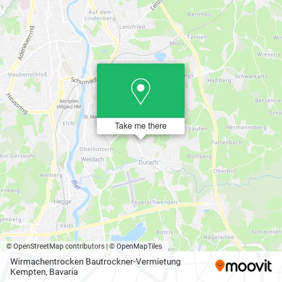 Wirmachentrocken Bautrockner-Vermietung Kempten map
