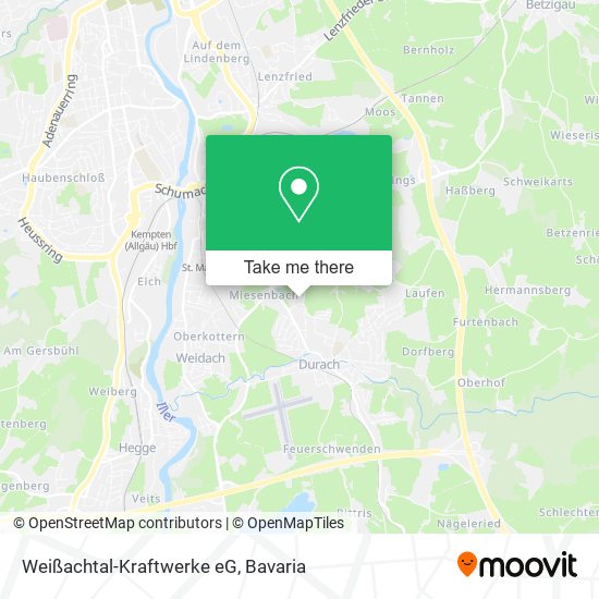 Weißachtal-Kraftwerke eG map