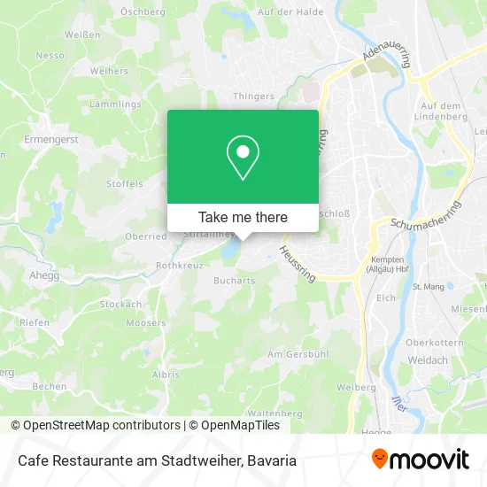 Карта Cafe Restaurante am Stadtweiher