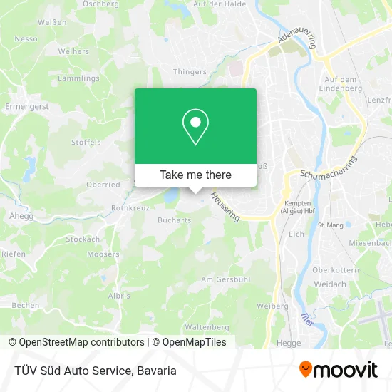 TÜV Süd Auto Service map