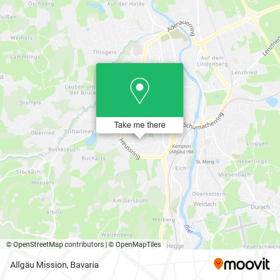 Allgäu Mission map