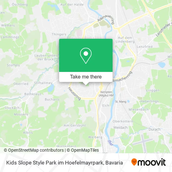 Карта Kids Slope Style Park im Hoefelmayrpark