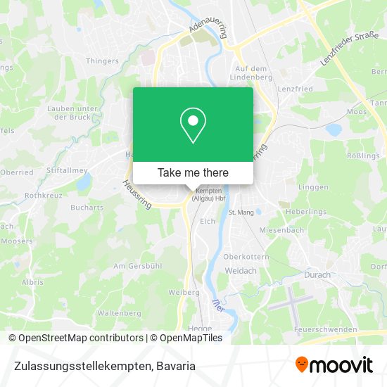 Zulassungsstellekempten map
