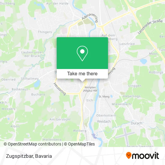 Карта Zugspitzbar