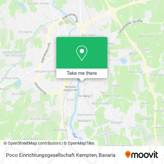 Карта Poco Einrichtungsgesellschaft Kempten