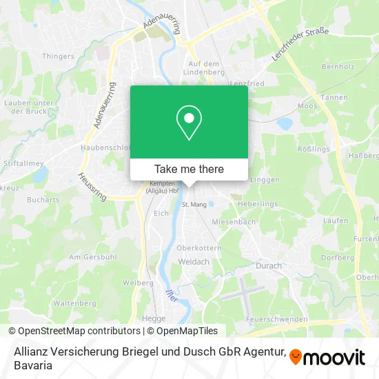 Карта Allianz Versicherung Briegel und Dusch GbR Agentur