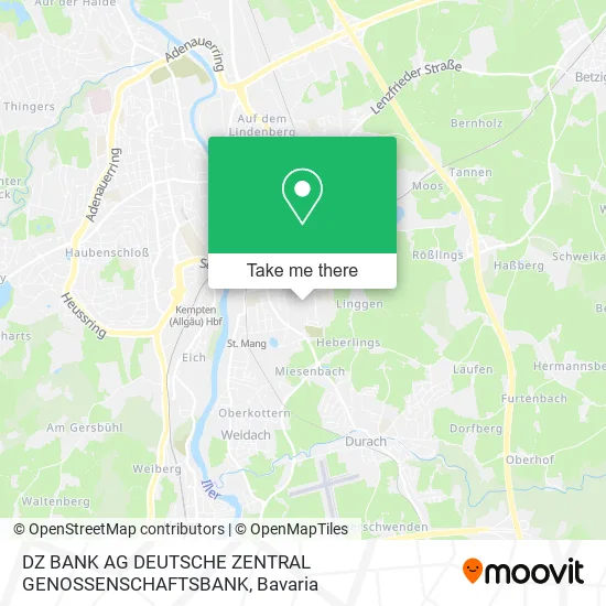 Карта DZ BANK AG DEUTSCHE ZENTRAL GENOSSENSCHAFTSBANK