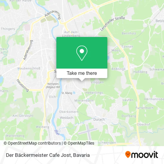 Карта Der Bäckermeister Cafe Jost