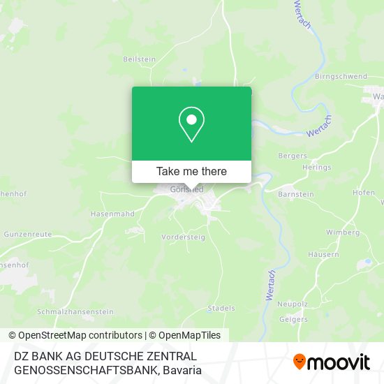 DZ BANK AG DEUTSCHE ZENTRAL GENOSSENSCHAFTSBANK map