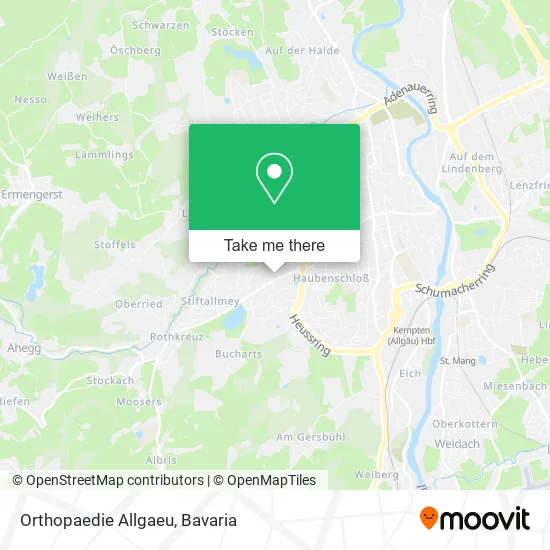 Карта Orthopaedie Allgaeu