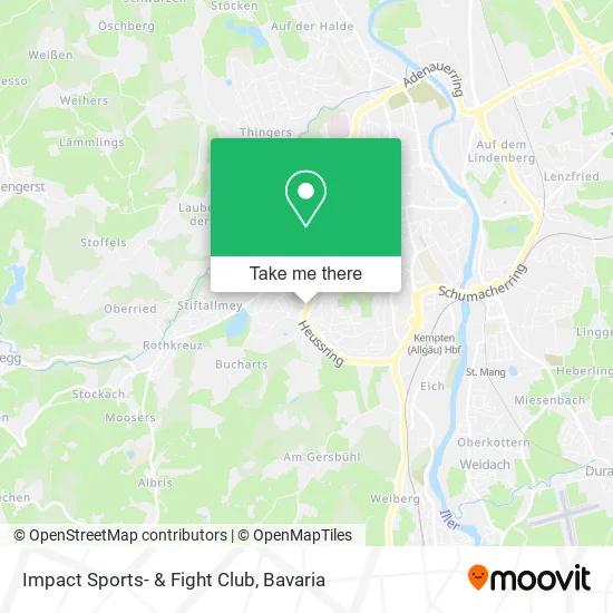Карта Impact Sports- & Fight Club