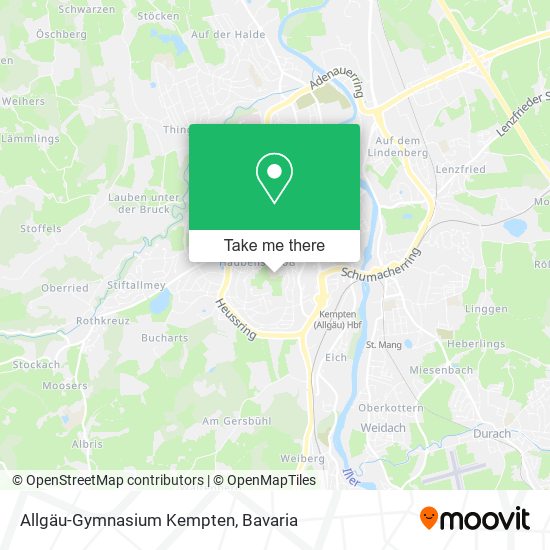 Allgäu-Gymnasium Kempten map