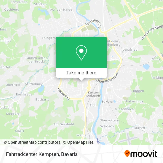 Карта Fahrradcenter Kempten