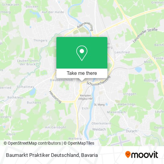 Baumarkt Praktiker Deutschland map