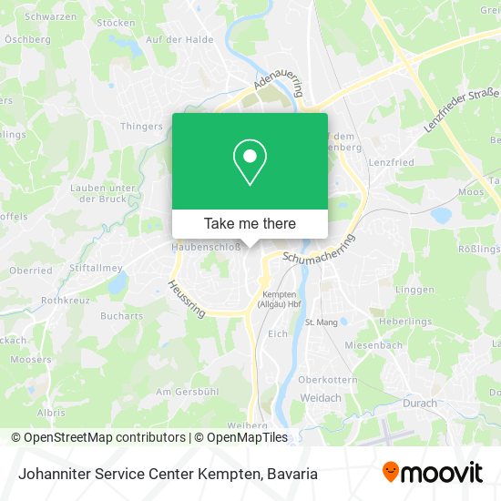 Johanniter Service Center Kempten map
