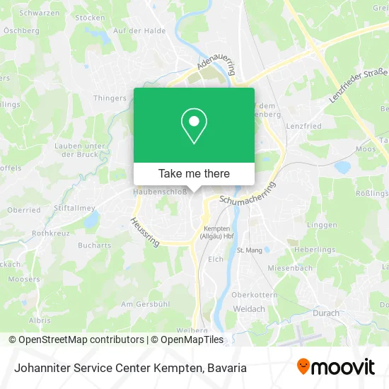 Карта Johanniter Service Center Kempten