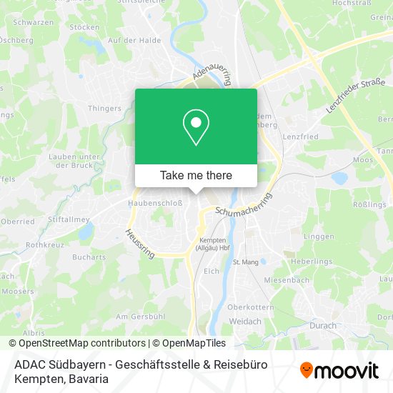 ADAC Südbayern - Geschäftsstelle & Reisebüro Kempten map