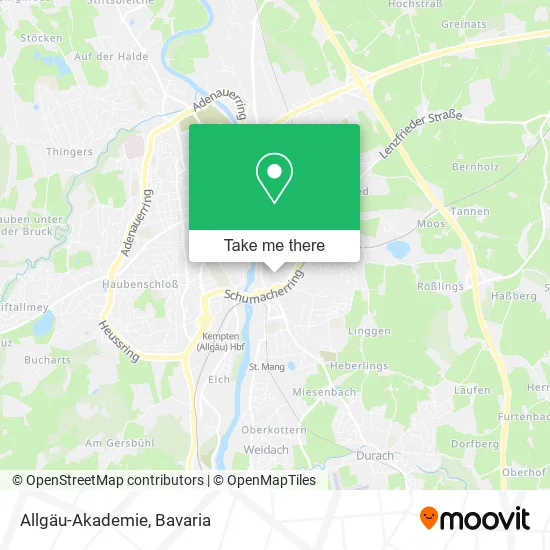 Карта Allgäu-Akademie