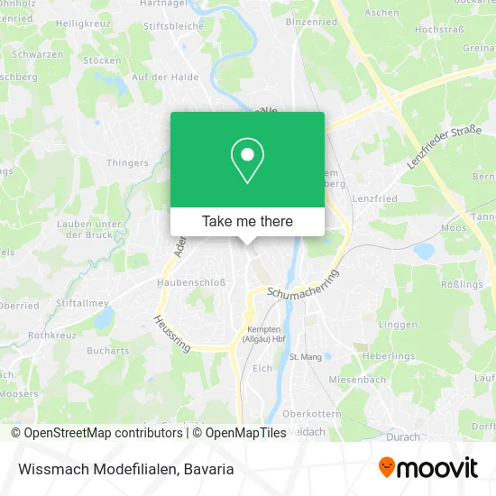 Карта Wissmach Modefilialen