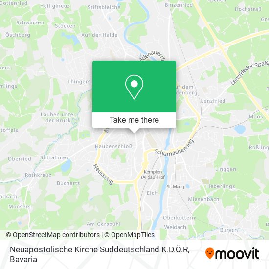Neuapostolische Kirche Süddeutschland K.D.Ö.R map