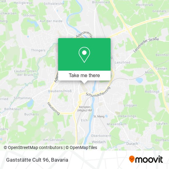 Gaststätte Cult 96 map