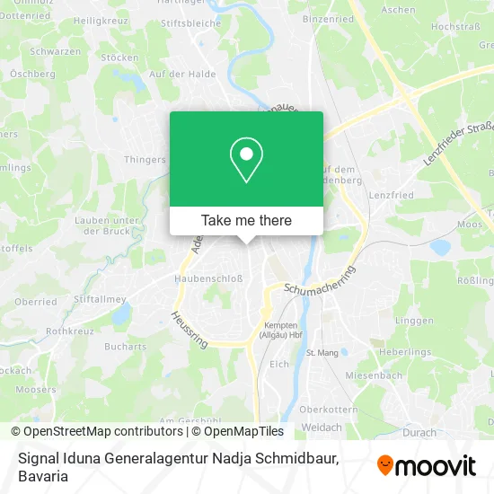 Карта Signal Iduna Generalagentur Nadja Schmidbaur