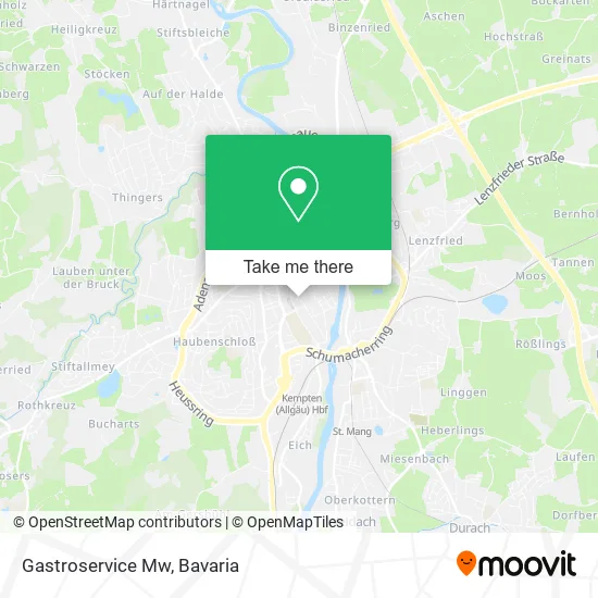 Карта Gastroservice Mw