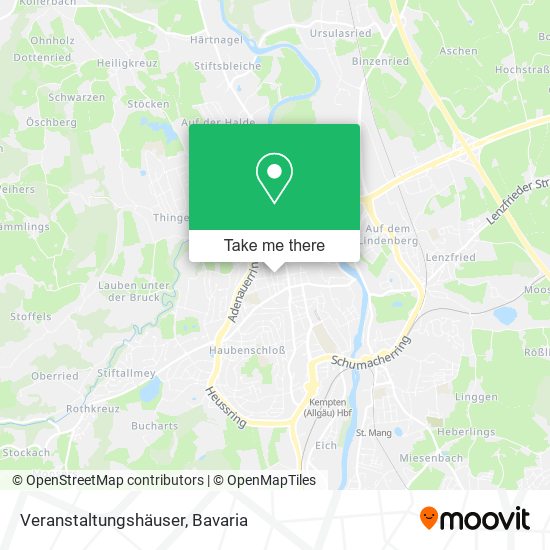Veranstaltungshäuser map