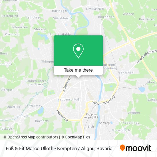 Карта Fuß & Fit Marco Ulloth - Kempten / Allgäu