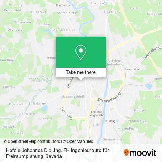 Hefele Johannes Dipl.Ing. FH Ingenieurbüro für Freiraumplanung map