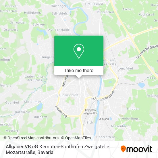 Allgäuer VB eG Kempten-Sonthofen Zweigstelle Mozartstraße map