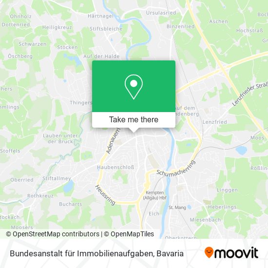 Bundesanstalt für Immobilienaufgaben map