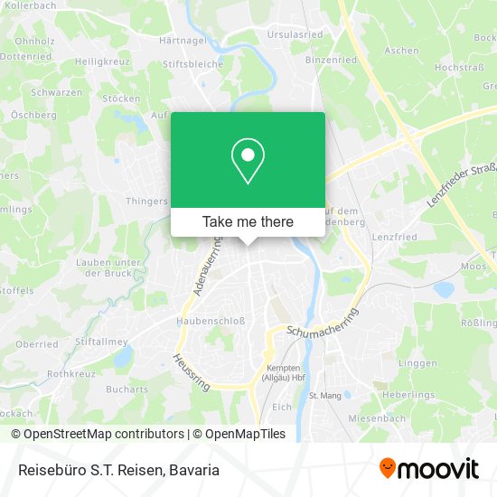 Reisebüro S.T. Reisen map