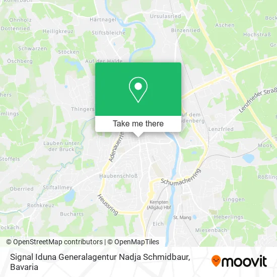 Карта Signal Iduna Generalagentur Nadja Schmidbaur