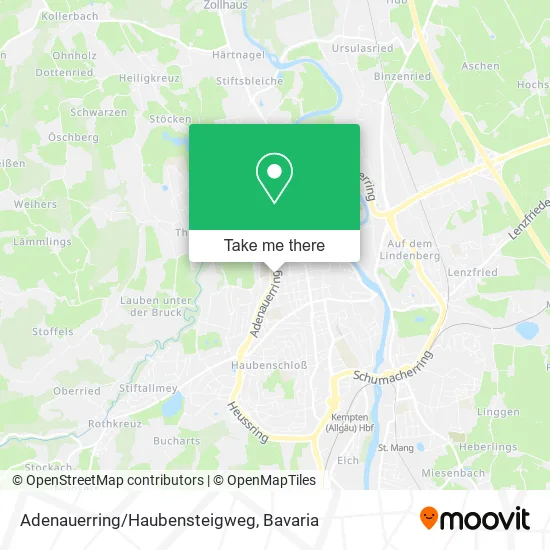Карта Adenauerring/Haubensteigweg