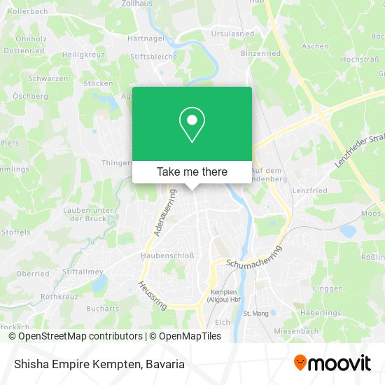 Shisha Empire Kempten map