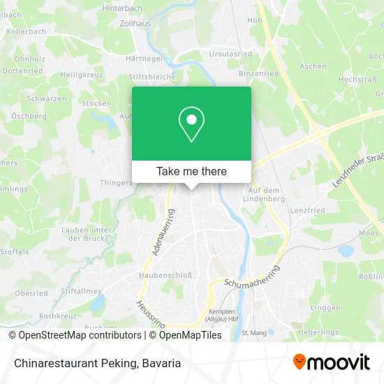 Карта Chinarestaurant Peking